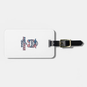 All American Nana Patriotic Messy Bun Vector Desig Luggage Tag