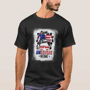 All American Nonie Bleached Leopard Patriotic T-Shirt