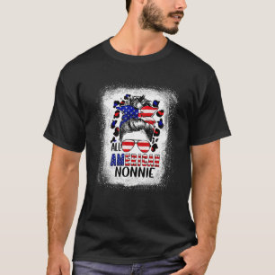 All American Nonnie Bleached Leopard Patriotic T-Shirt