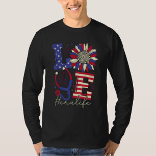 All American Nurse Scrub Memorial Day 4th Of July T-Shirt