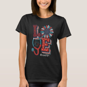 All American Nurse Scrub Memorial Day 4th Of July T-Shirt