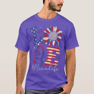 All American Nurse Scrub Memorial Day 4th of July T-Shirt