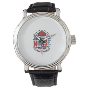 All American Nurse Vintage Patriotic Shirt Design_ Watch