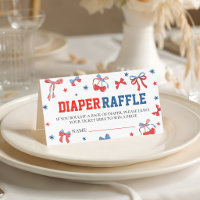 All American Patriotic Diaper Raffle Ticket