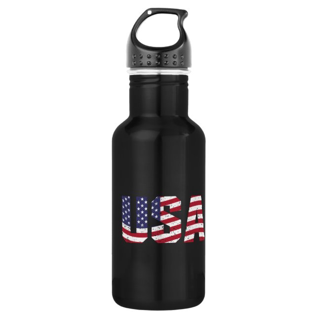 “All American” Patriotic USA Logo 532 Ml Water Bottle (Front)