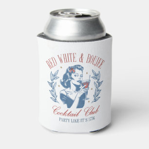 All American Red White and Boujee Can Cooler