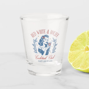 All American Red White and Boujee Shot Glass
