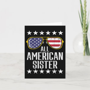 All American Sister 4th Of July Memorial Day Match Card