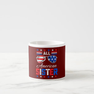 All American Sister 4th Of July USA Family Espresso Cup
