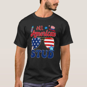 All American Stud Sunglasses American Flag 4th Of T-Shirt