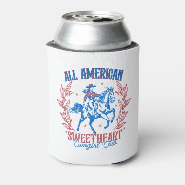All American Sweetheart Cowgirl Club Can Cooler (Can Back)