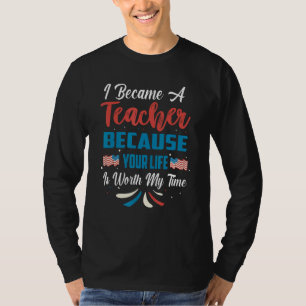 All American Teacher Student USA Flag 4th Of July  T-Shirt
