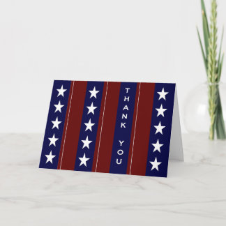 All American Thank You! - Stars & Stripes You Card