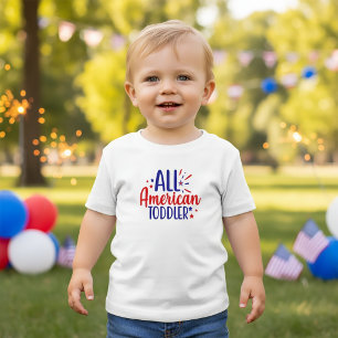 All American Toddler 4th July T-Shirt for Kids