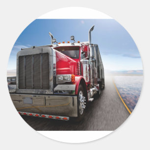 All American Trucker Classic Round Sticker