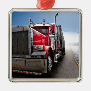All American Trucker Metal Tree Decoration