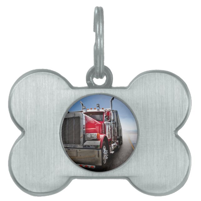 All American Trucker Pet Name Tag (Front)