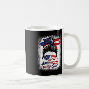 All American Trump Girl 4th Of July Messy Bun Pro Coffee Mug