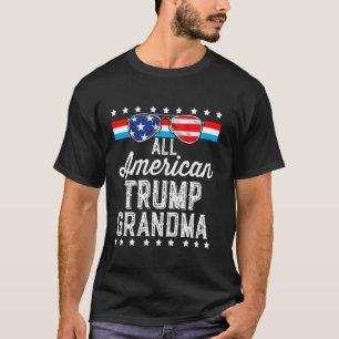 All American Trump Grandma American Flag Sunglasse T-Shirt