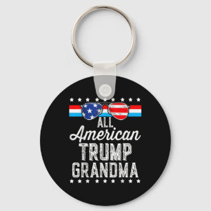 All American Trump Grandma American Flag Sungles Key Ring