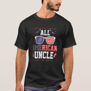 All American Uncle 4th of July US Flag Sunglasses  T-Shirt