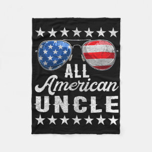 All American Uncle Shirt  Fleece Blanket