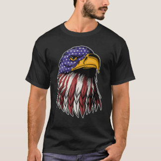 All American USA Flag Eagle 4th of July Patriotic T-Shirt