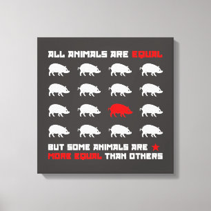 All animals are equal 2 canvas print