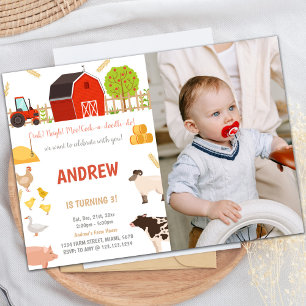 All Animals Farm Animals Birthday Invitations Phot