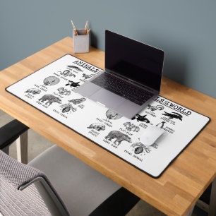 All Animals of the World Vintage Funny Animal Meme Desk Mat