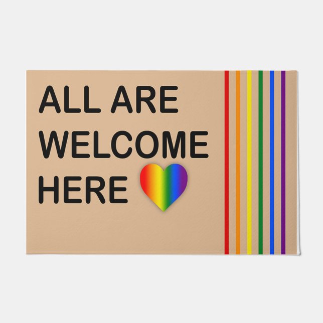 All Are Welcome Here Doormat/ Front Doormat (Front)