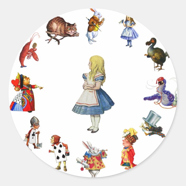 ALL AROUND ALICE CLASSIC ROUND STICKER (Front)