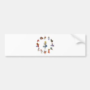 ALL AROUND ALICE IN WONDERLAND BUMPER STICKER
