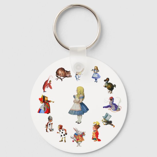 ALL AROUND ALICE IN WONDERLAND KEY RING (Front)