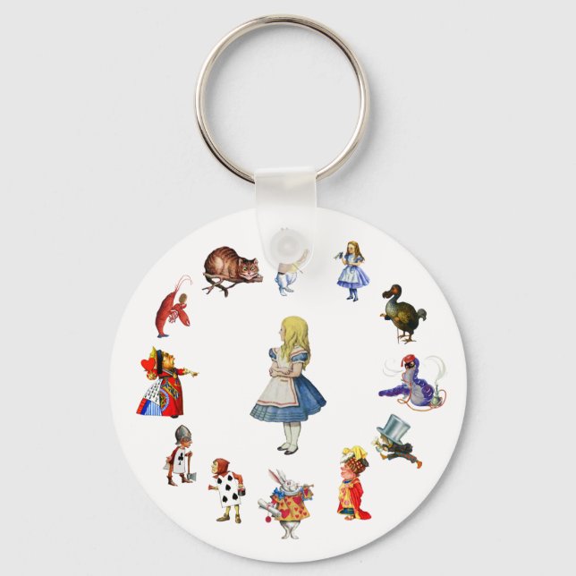 ALL AROUND ALICE IN WONDERLAND KEY RING (Front)
