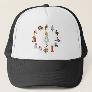 ALL AROUND ALICE IN WONDERLAND TRUCKER HAT