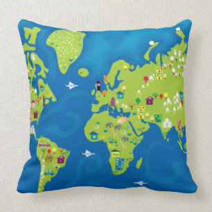 All Around the World Cushion