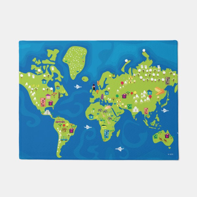 All Around the World Doormat (Front)
