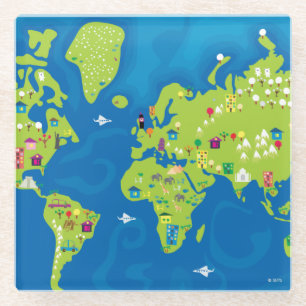 All Around the World Glass Coaster