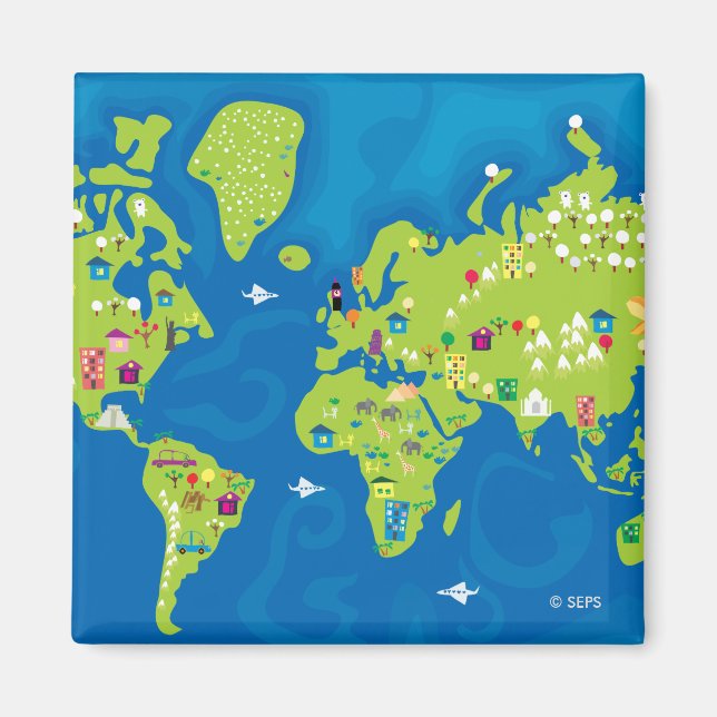 All Around the World Magnet (Front)