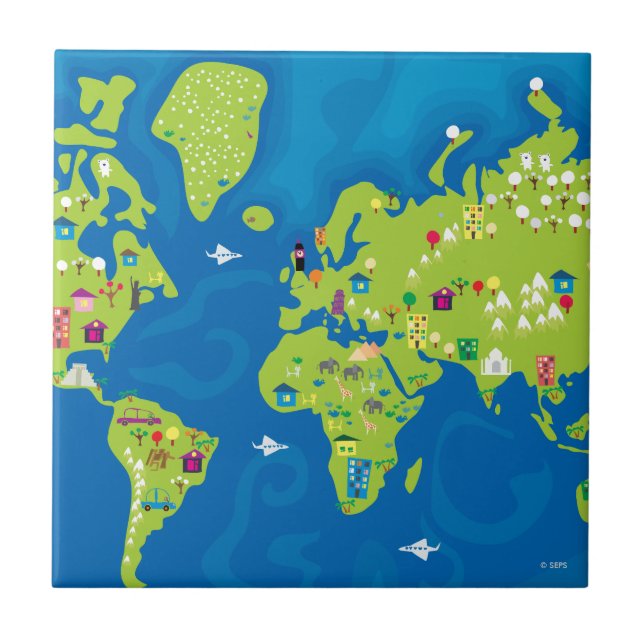 All Around the World Tile (Front)