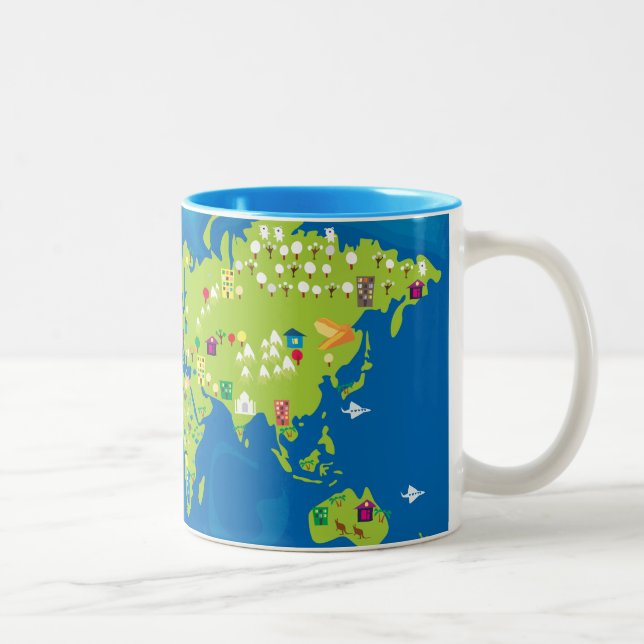 All Around the World Two-Tone Coffee Mug (Right)