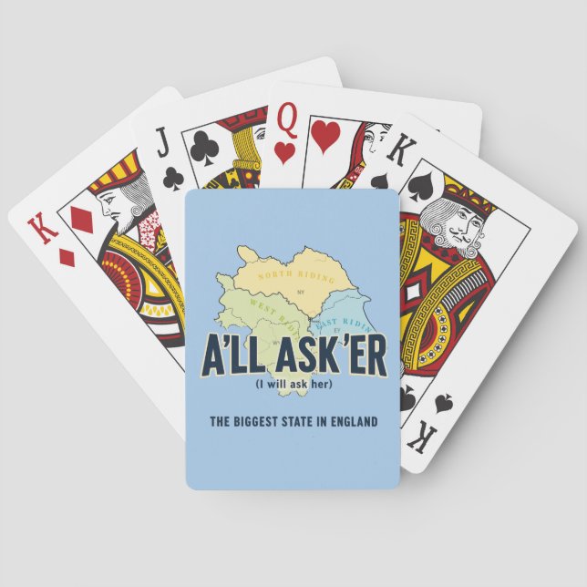 A'll Asker – Yorkshire's Biggest State Playing Cards (Back)