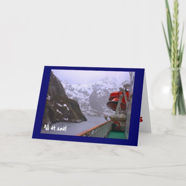 All at sea!, on the Norwegian fjords Card (Front)