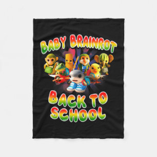 All Baby Brainrot Italian Back To School For Fleece Blanket