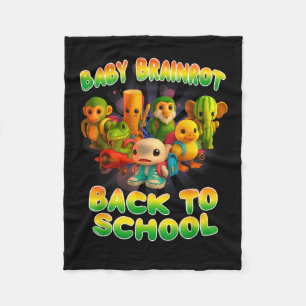 All Baby Brainrot Italian Meme Cute Back To School Fleece Blanket