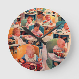 all baby restaurant round clock