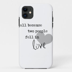 all because two people fell in love modern simple Case-Mate iPhone case