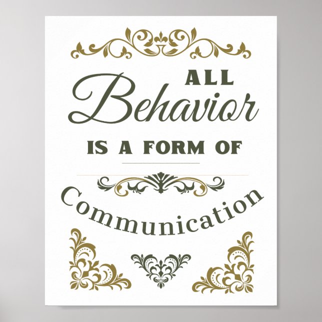 All Behaviour Is A Form Of Communication  Poster (Front)