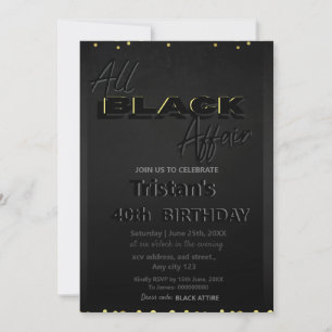 All Black Affair  Invitation